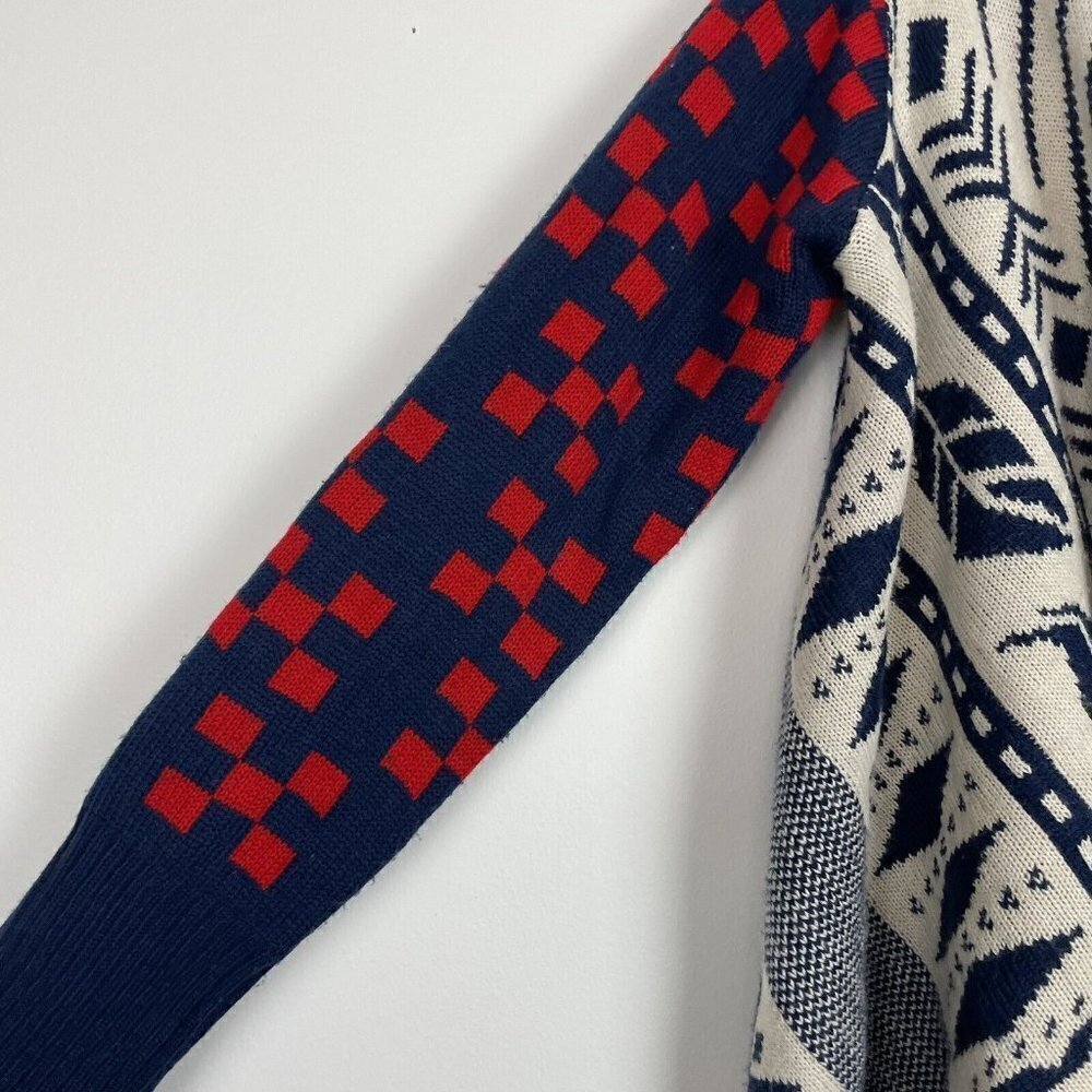 Double Zero Aztec Checked Unique Drape Front Card… - image 3